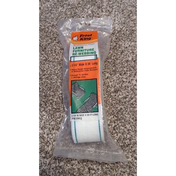 FROST KING Lawn Furniture Re-Webbing Weatherproof Plastic Retro Outdoors PW39W/2 - Picture 2 of 8